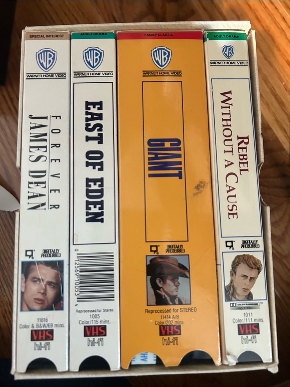 Warner Home Video VHS Movie Box Set - James Dean 35th anniversary collection